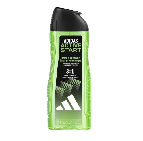01Gel Douche Adidas Au Choix 3 en 1 ,Corps, Cheveux & Visage, After Sport / Active Start / Power Booster / Cool Down / Champions League /   Energy kick /Energy Kick Citron, 250 ml,  Produit d'Origine