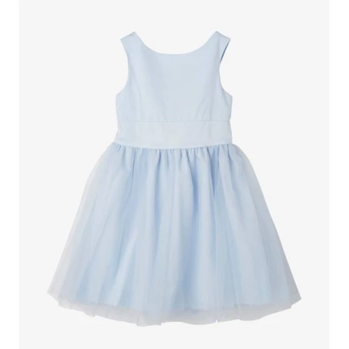 Vertbaudet Robe de Cérémonie Fille en Satin et Tulle - Bleu