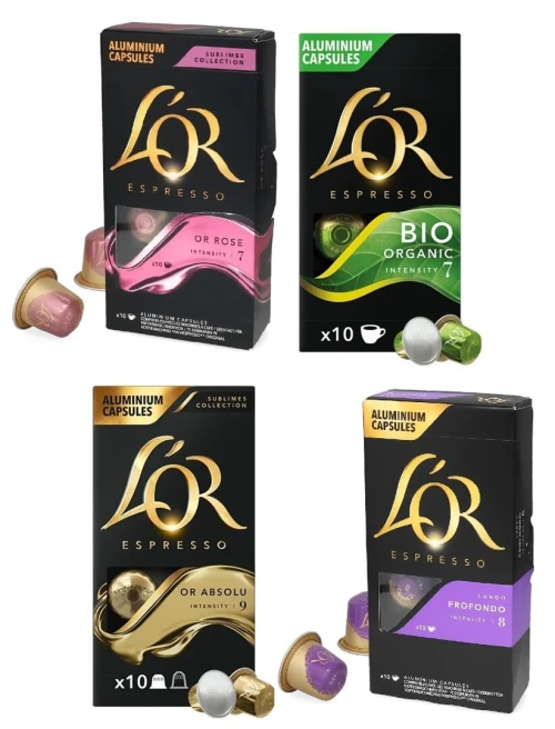01 Pack de 10 Capsules L'Or Espresso, Différents Parfums & Intensity au Choix , Produit d'Origine