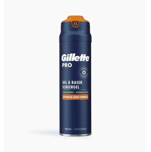 Gillette Pro Gel de Rasage Pour Homme, Rafraîchit La Peau et Hydrate  Les Poils du Visage, Produit Original, 200 ML