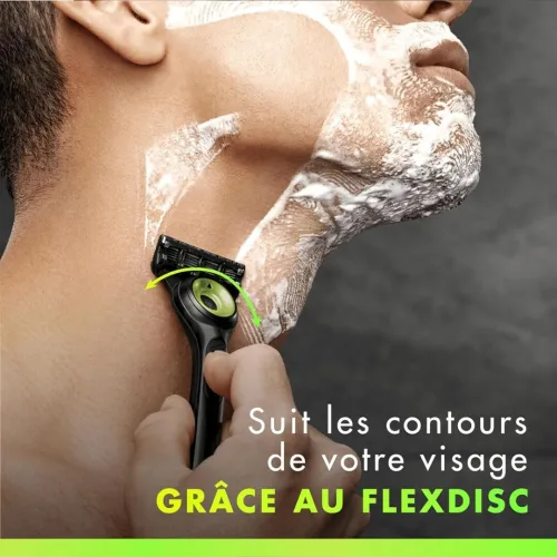 Gillette Labs Rasoir Pour Homme, 5 Lames,  Edition Neon Night - Avec Barre Exfoliante, Produit d'Origine