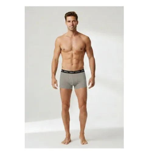 Tex Pack de 04 Boxers Homme  Chill, Produit d'Origine , Vert, Kaki, Bleu, Noir & Gris