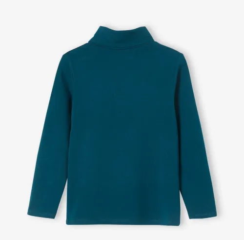 Vertbaudet Haut fille Manches Longues, Col Roulé, Oeko Tex, Bleu, Produit Original