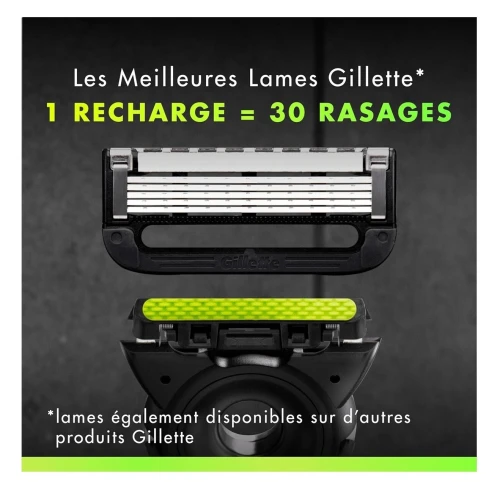 Gillette Labs Rasoir Pour Homme, 5 Lames, New Technologie Edition - Avec Barre Exfoliante & Support Mural Magnétique, Produit d'Origine