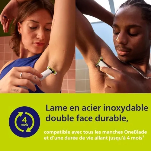 Philips Rasoir Électrique, Oneblade Intimate, Pour Homme & Femme, Entretien,Coupe et Rasage des Poils Pubiens, Produit Original