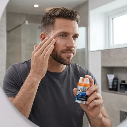 L'Oréal Men Expert - Soin Hydratant Visage Anti-Âge & Anti-Rides d'Expression pour Homme, Tous Types de Peaux, 50 ml, Produit d'Origine