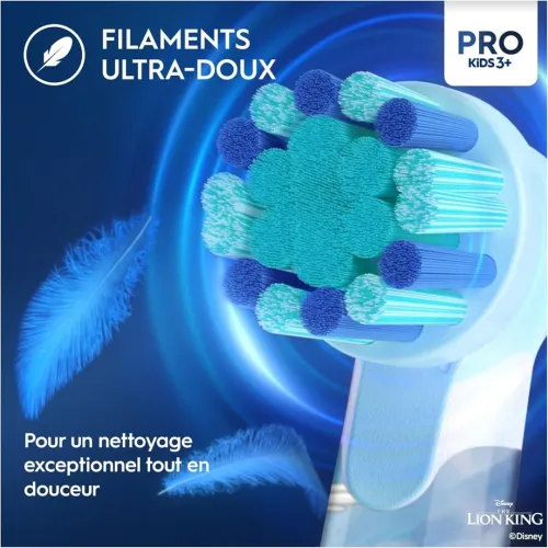 Oral B Brosse à Dents Électrique, Pro Kids Le Roi Lion, Avec 04 Autocollants, Produit d'Origine