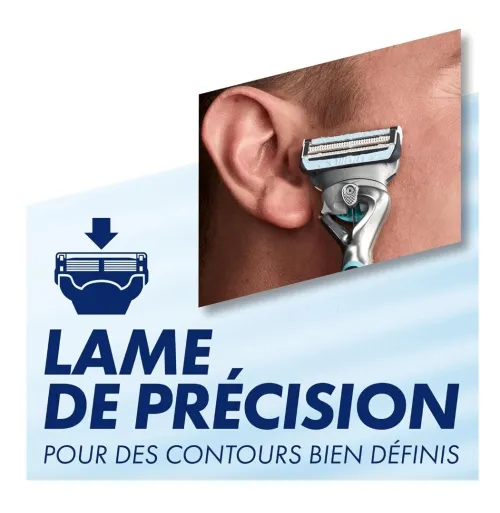 Gillette Rasoir Homme SkinGuard Sensitive, Flexball, Pour Peau Sensible, Produit d'Origine