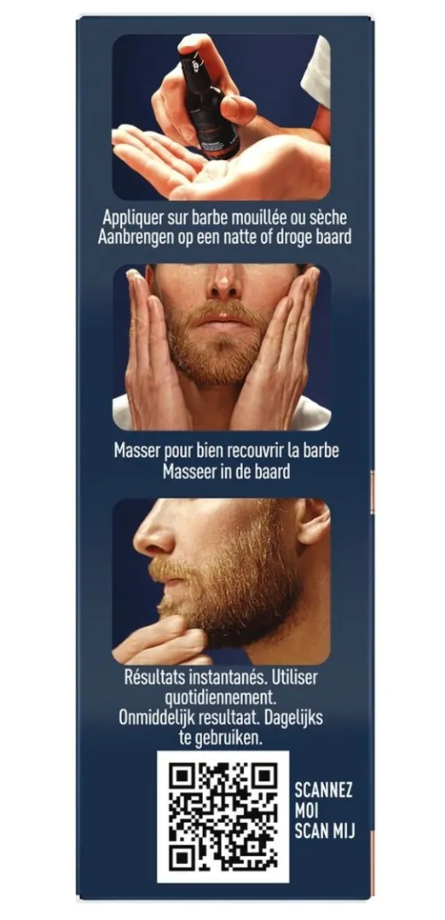 Sérum Épaississant Barbe King . C . Gillette, Avec Complexe De Vitamine B et Caféine- Produit Original, 50 ml