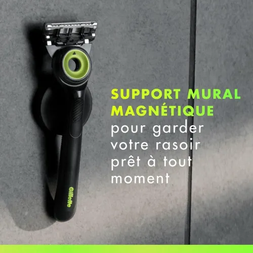 Gillette Labs Rasoir Pour Homme, 5 Lames,  Edition Neon Night - Avec Barre Exfoliante, Produit d'Origine