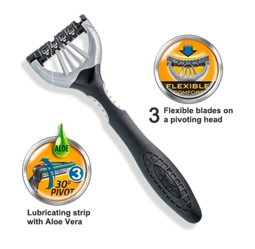 Wilkinson Pack de 10 Rasoirs,  Sword Xtreme 3, Black Edition, Produit Original