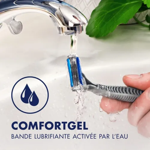 Pack de 06 Rasoirs Gillette Jetables Homme, Sensor 3 Recycled, Produit d'Origine