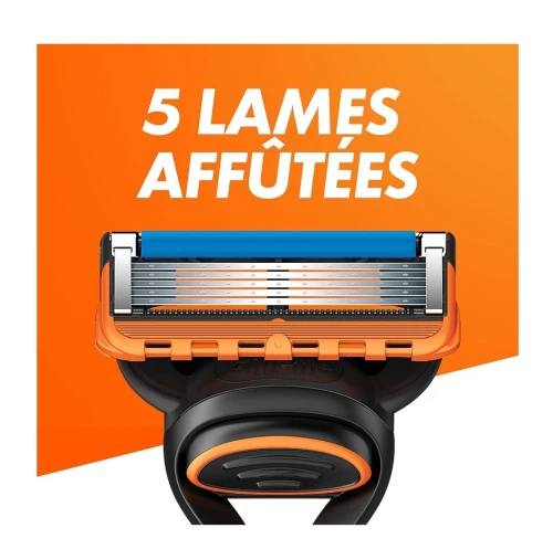 Gillette Pack Rasoir Homme Fusion 5 Lames + 02 Recharges, Produit d'Origine
