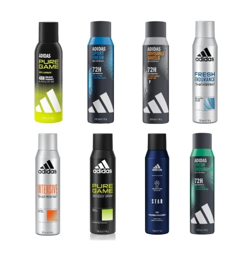 01 Déodorant Adidas Spray Homme Anti Transpirant Au Choix, Pure Game / Star /  Intensive / Fresh / Endurance / Invisible / Sport / 150 ml, Produit d'Origine