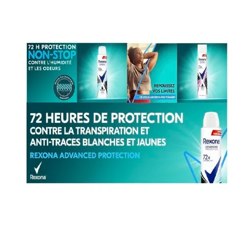 01 Déodorant Femme Spray Rexona au Choix , AntiTranspirant 72H - Invisible Aqua/ Invisible Pure, 200ml, Produit d'Origine