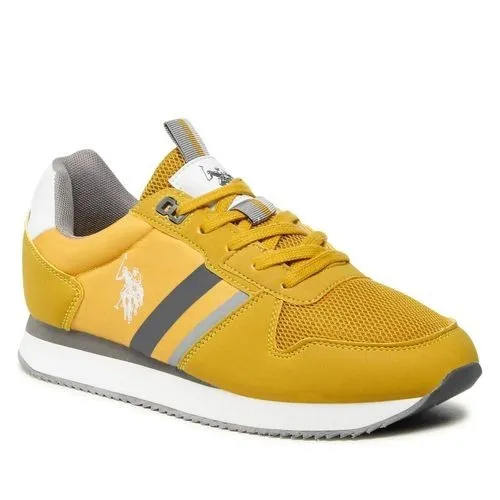 US POLO Baskets Homme - Running - Nobil006- Moutarde Original
