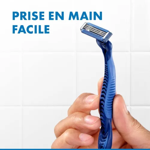 Gillette Pack de 03 Rasoirs Jetables Homme, Sensor 3 Comfort, Avec Bande Lubrifiante, Produit Original
