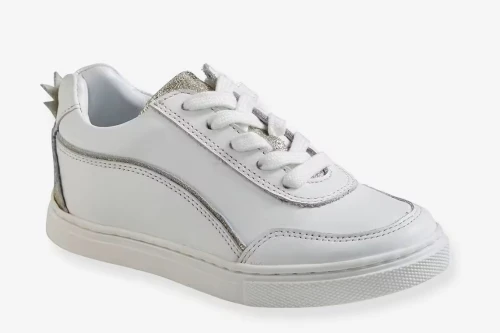 Vertbaudet Baskets Ananas Fille en Cuir, Produit Original,  Blanc
