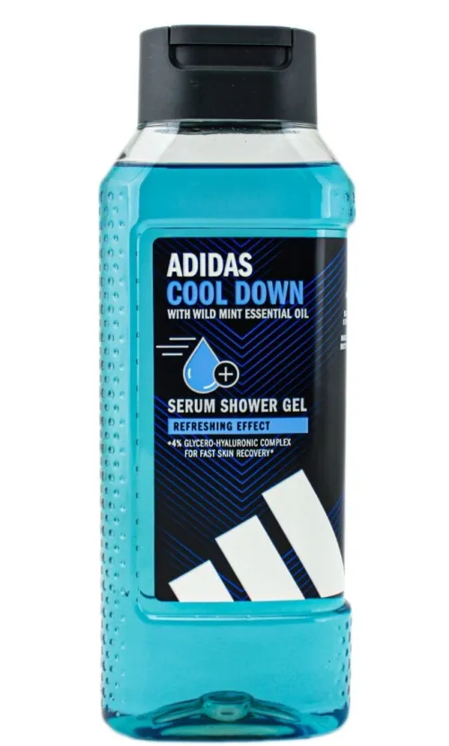 Adidas Gel Douche Homme, Active Skin & Mind Cool Down,  Clean & Vegan Rafraîchissant, Produit Original, 250 ml