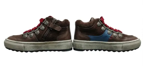 Vertbaudet Basket Montante Enfant, Cuir Nubuck, Escapade, Marron, Produit d'Origine