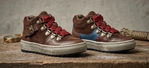 Vertbaudet Basket Montante Enfant, Cuir Nubuck, Escapade, Marron, Produit d'Origine