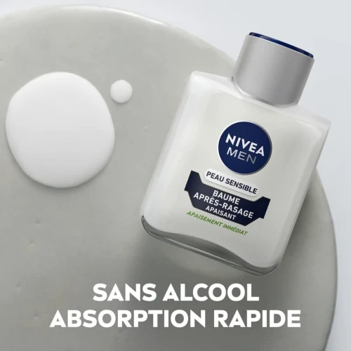 Baume Nivea Men Après Rasage - Pour peaux sensibles Enrichi en Camomille & Hamamélis Original 100 ml