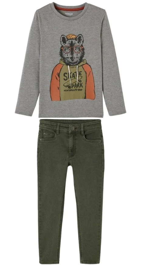 Ensemble Jean & T-Shirt Garçon  Morphologique  Kaki