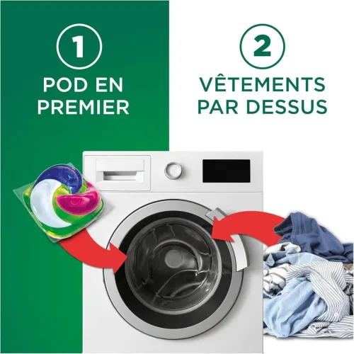 Pack 21 Capsules Ariel Lavages Machine, Grandiose Pods,  2 x Action Détachante et Anti-Odeur, Couleurs Éclatantes, Produit d'Origine