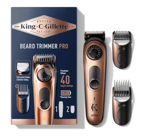 Tondeuse A Barbe Électrique , King. C. Gillette PRO, 40 Réglages De Longueur, Produit d'Origine
