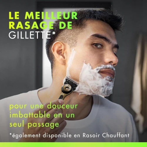 Gillette Labs Rasoir Pour Homme, 5 Lames, Gold Edition , Avec Barre Exfoliante & Support Mural Magnétique, Produit d'Origine