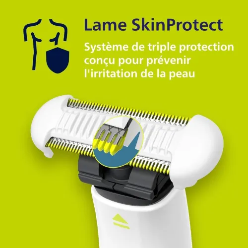 Philips Rasoir Électrique, Oneblade Intimate, Pour Homme & Femme, Entretien,Coupe et Rasage des Poils Pubiens, Produit Original