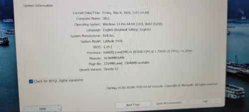 Dell Latitude 5410  i5  ssd  10 Generation + puce  (sim)