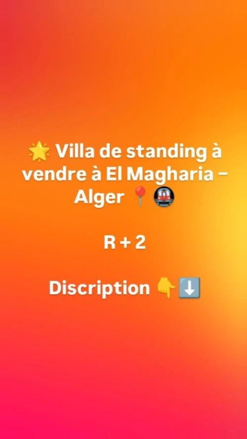 Vente Villa Alger El magharia