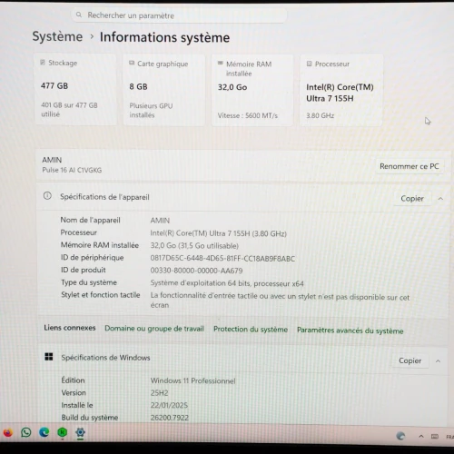 MSI pulse 16 ai ultra 7 155h 4070 150w