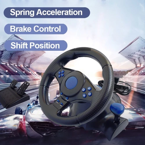 GT-V7 volant de jeu avec contrôleur de Vibration à 180 degrés, Compatible avec Nintendo Switch, PS2, PS3, PS4 ,Xbox 360 ,PC