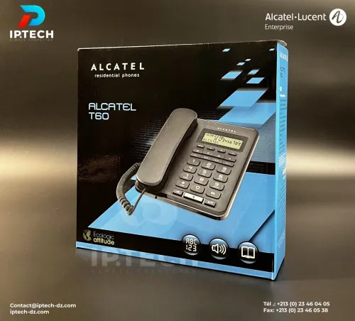 Alcatel T60 - Téléphone Fixe Filaire avec Répondeur, Maison, Résidentiel
