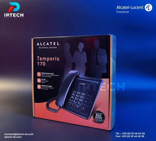Alcatel Temporis 170 - Téléphone Fixe Filaire Compact, Entrée de Gamme, Maison