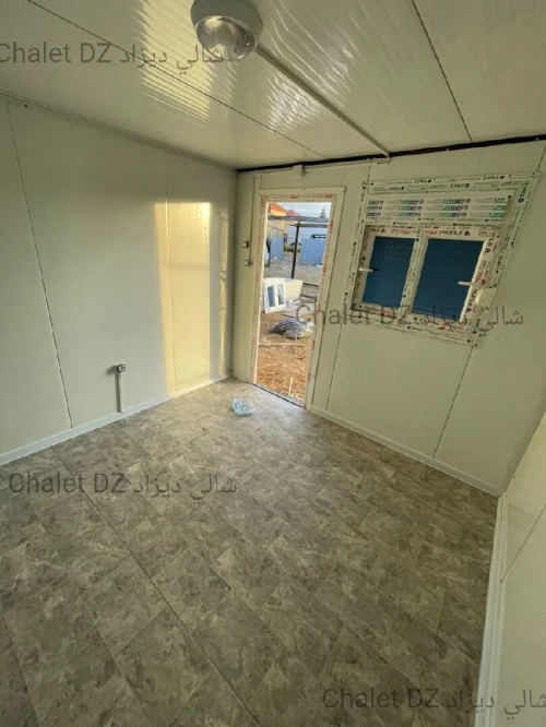 Cabine préfabriqués 3x6 fenêtres avec rideaux
