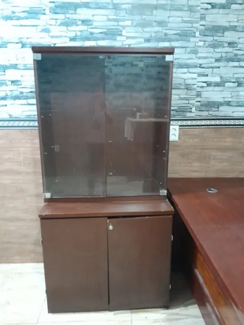 Meuble bureau + vitrine en bois à vendre