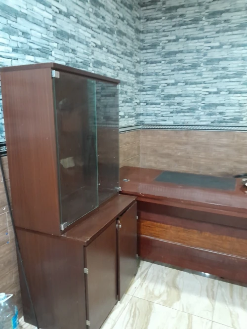 Meuble bureau + vitrine en bois à vendre