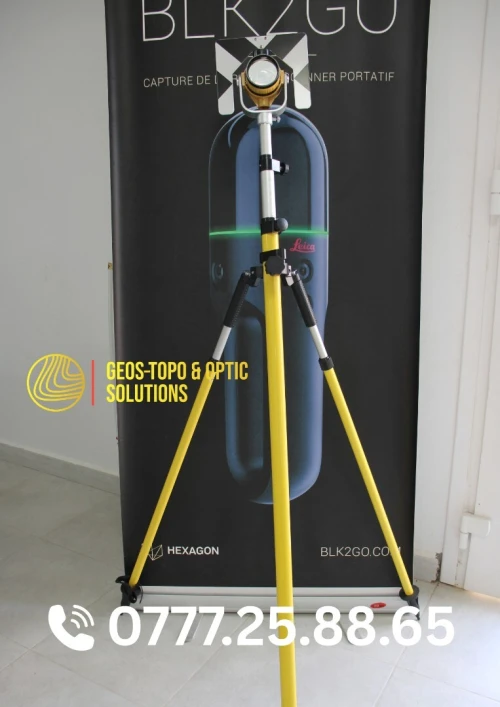 Canne et prisme Topcon accessoires topo (bipode optionnel)