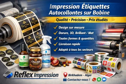 Impression Étiquettes   #Etiquettes Autocollantes #Etiquettes Adhesives #Etiquettes Rouleau #Etiquettes Flexo #Etiquettes Produits | #Imprimerie #Reflex ImpressionAlger