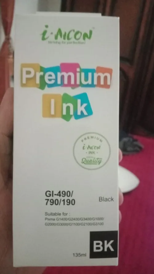 Encre Premium i Aicon GI 490/790/190  Noir (135ml) pour Imprimantes Canon Pixma