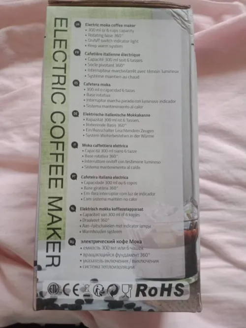 Titre : Cafetière Électrique (Moka Pot)  6 Tasses 480W