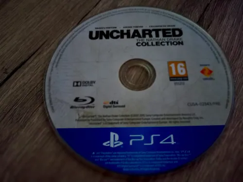 non flashps4 slim 2 controller+CD uncharted 1+2+3