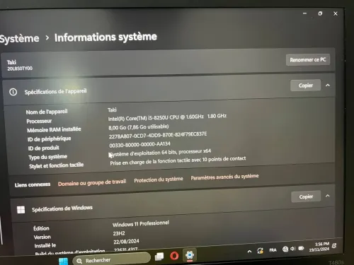 Vendre micro portable Lenovo thinkpad t480s