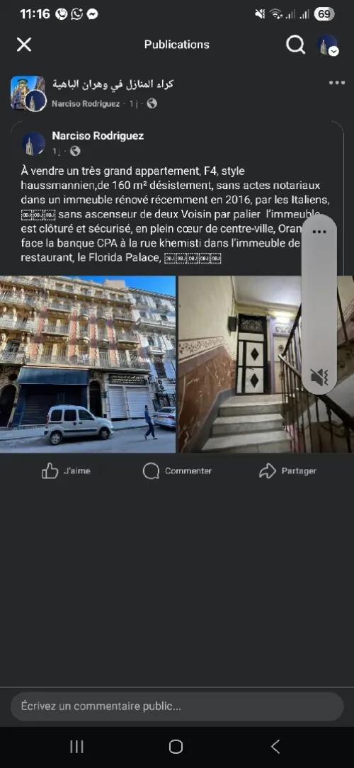 Vente Appartement F4 Oran Oran