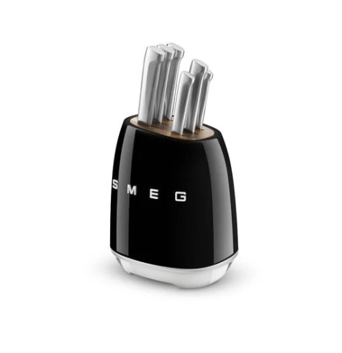 BLOC COUTEAUX SMEG 6PCS NOIR KBSF02BL
