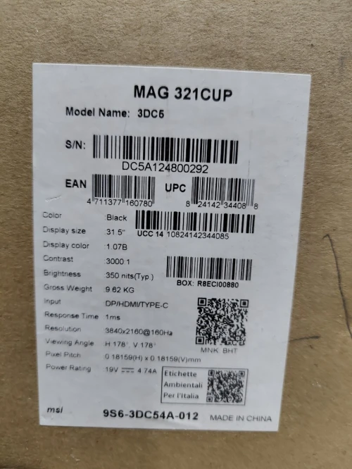 MSI MAG 321CUP 4K UHD 32"