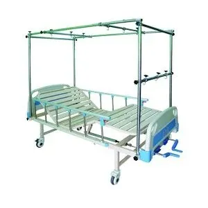 lit d'hôpital 3 positions avec cadre de traction orthopédique